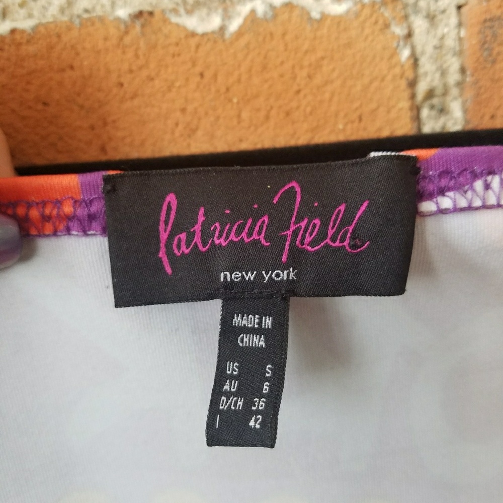 vintage Patricia Field NY off shoulder top bright - Picture 4 of 5